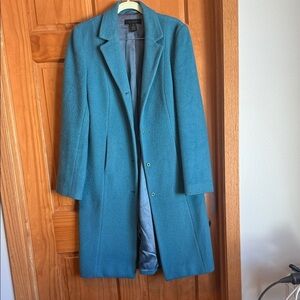 Teal Wool Blend Women's Coat